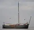 Klipperaak Onverwacht auf einer Sandbank zwischen Terschelling und Harlingen trockengefallen