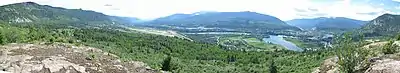 Blick vom Dove Hill auf Castlegar