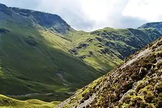 Blick von Norden auf den Black Sail Pass (Ennerdale-Seite)