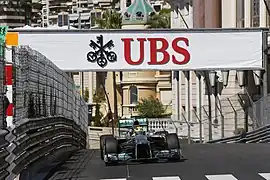 Der Mercedes F1 W04 im Training zum Monaco-GP