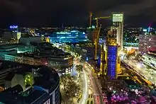 Nächtlicher Breitscheidplatz, Blick vom Europa-Center, 2015