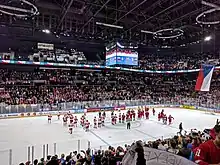 Spiel der Tschechen gegen Russland (4:3) bei der Eishockey-Weltmeisterschaft der Herren 2018