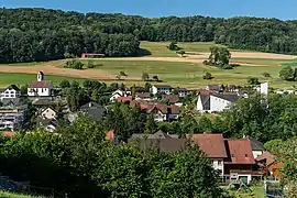 Blick auf s/w-Teil von Obermumpf