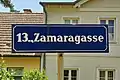 Straßenbenennung Zamaragasse in Wien