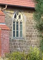 Flamboyantfenster der Bartholomäuskirche in Balge an der Mittelweser