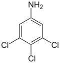 Struktur von 3,4,5-Trichloranilin