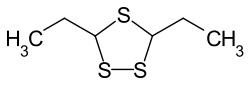 Strukturformel von 3,5-Diethyl-1,2,4-trithiolan