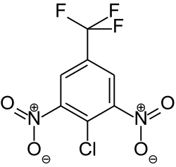 Strukturformel von 3,5-Dinitro-4-chlorbenzotrifluorid