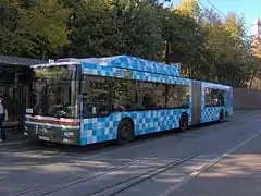 2005: MAN-Erdgas-Gelenkbus des Typs NG 313 CNG (neue Bauform; Erdgas-III), Baujahr 2002 und 2003 am Roten Tor