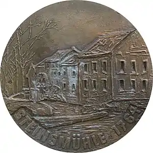 Bronzeplakette der Steinsmühle