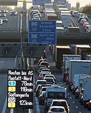 A 5: 78 min FahrtzeitB 3: 123 min Fahrtzeit