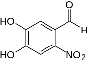 Strukturformel von 4,5-Dihydroxy-2-nitrobenzaldehyd