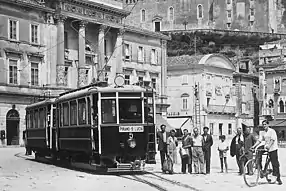 Trieb- und Beiwagen der Straßenbahn Pirano - Portorose (1912)