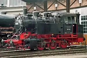 80 014 beim Dampflokfest Juni 2007 im Süddeutschen Eisenbahnmuseum Heilbronn