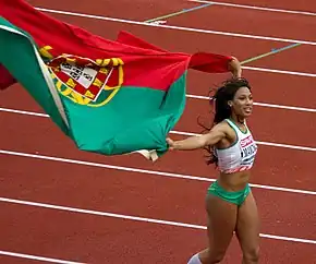 Europameisterin Patrícia Mamona, 2012 EM-Zweite, feierte ihren Titelgewinn