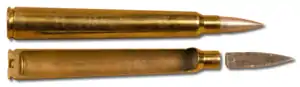 Patrone des Kalibers 7,92 × 107 mm