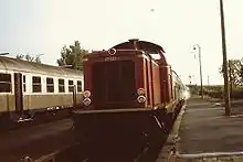 211 021 im Bahnhof Mellrichstadt (1986)