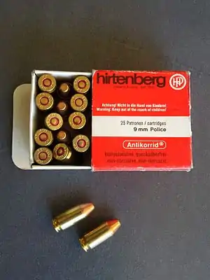 Pistolenmunition Kal. 9 × 18mm