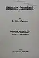 Veröffentlichung von Alice Salomon über den Nationalen Frauendienst mit Widmung an ihre Freundin Gräfin Pauline von Montgelas (archiviert im Ida-Seele-Archiv)