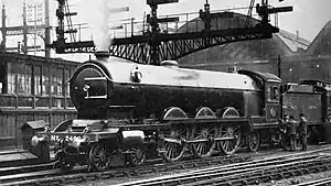 A2 2400 City of Newcastle bei Vergleichsfahrten 1923 im Bahnhof King’s Cross in London