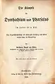 Titelseite seines Buchs Die Kämpfe bei Dyrrhachium und Pharsalus im Jahre 48 v. Chr., 1854