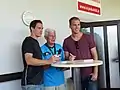 ASVÖ Burgenland Fußballfachwart Karl Nemeth mit Markus Kuster und Patrick Bürger bei der Bundesmeisterschaft 2017 in Pinkafeld