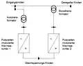 Einliniendiagramm eines elektronischen Mittelspannungsreglers