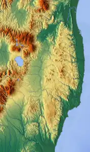 Topographische Karte des Hochlandes