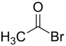 Strukturformel von Acetylbromid