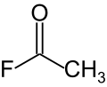 Strukturformel von Acetylfluorid