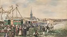 Kirmes in Düsseldorf, Aquarell, 1874