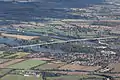 Borgstedt mit See und Rader Hochbrücke