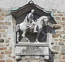 Reiterstandbild am Lauenturm in Bautzen