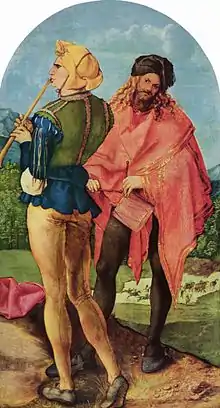 Albrecht Dürer,Pfeifer und Trommler, um 1503