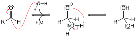 Bildung eines Aldehydhydrates