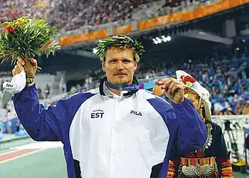 Aleksander Tammert, 2004 Olympiadritter und 2006 EM-Dritter, kam auf den achten Platz