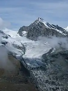 Allalingletscher und Allalinhorn von Osten (2010)