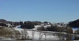 Die Ortschaft Allerheiligen bei Wildon im Winter