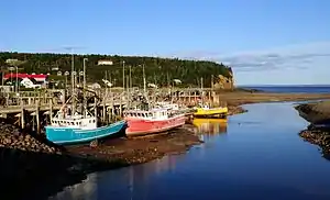 Hafen von Alma beim Einsetzen der Flut