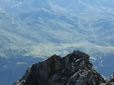 Blick nach Osten auf die Alp Flix