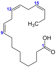 Struktur von α-Linolensäure