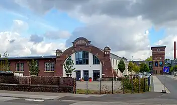 Alter Schlachthof Aachen, Eventhalle und Bürotrakt am Wasserturm