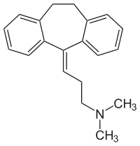 Strukturformel von Amitriptylin