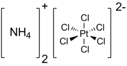 Strukturformel von Ammoniumhexachloroplatinat(IV)