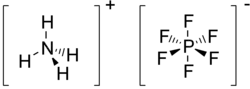 Strukturformel von Ammoniumhexafluorphosphat