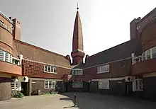 'Het Schip', Wohnungsbau in Amsterdam (1917–1920) von Michel de Klerk, Amsterdamer Schule