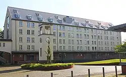 Außenansicht des Stadtarchivs Münster im historischen Speicher 8 im Stadtteil Coerde.