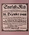 Ankündigung im Rieder Volksblatt am 31. Dezember 1866