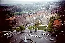 Blick vom Nikolaikirchturm, 1970