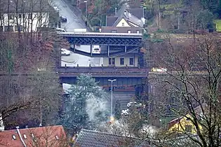 Ziegelbachbrücken über der Stuttgarter Straße (B 296) in Calw.